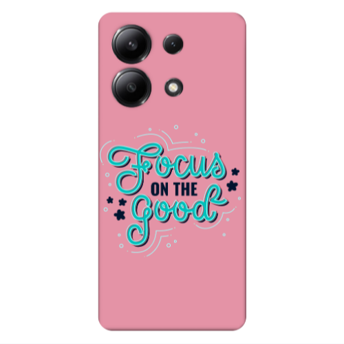 Xiaomi Redmi Note 13 4G Focus On The Good Pink Colored Silicone TPU Θήκη