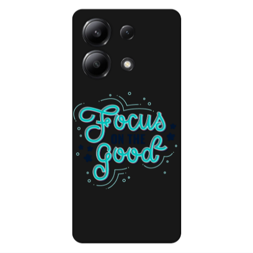 Xiaomi Redmi Note 13 4G Focus On The Good Black Colored Silicone TPU Θήκη