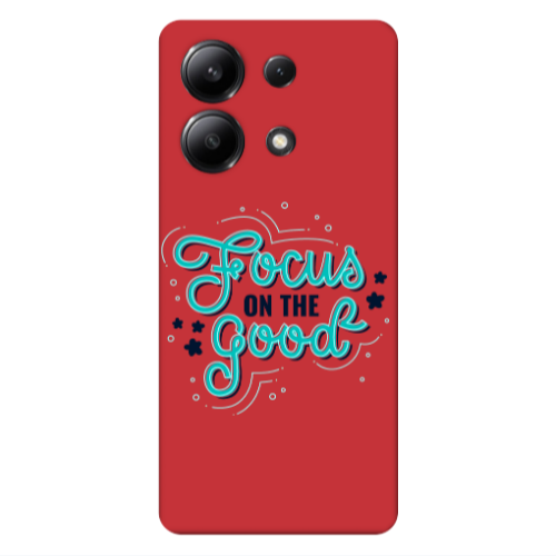Xiaomi Redmi Note 13 4G Focus On The Good Red Colored Silicone TPU Θήκη