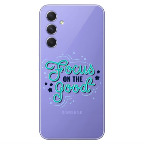 Samsung A55 Focus On The Good Transparent Silicone TPU Θήκη