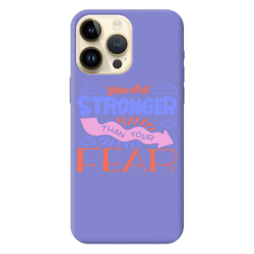 Apple iPhone 13 Pro Max You are Stronger Purple Colored Silicone TPU Θήκη