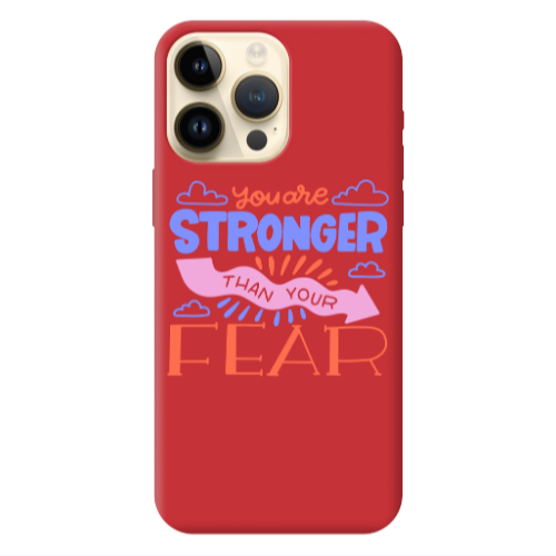 Apple iPhone 13 Pro Max You are Stronger Red Colored Silicone TPU Θήκη