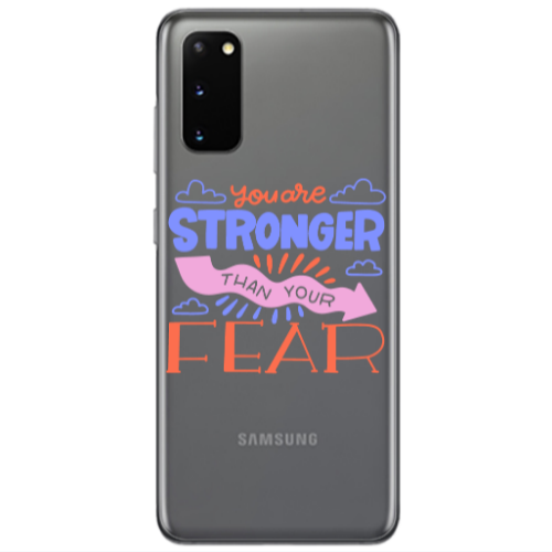 Samsung S20 You are Stronger Transparent Silicone TPU Θήκη