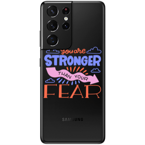 Samsung S21 Ultra You are Stronger Transparent Silicone TPU Θήκη