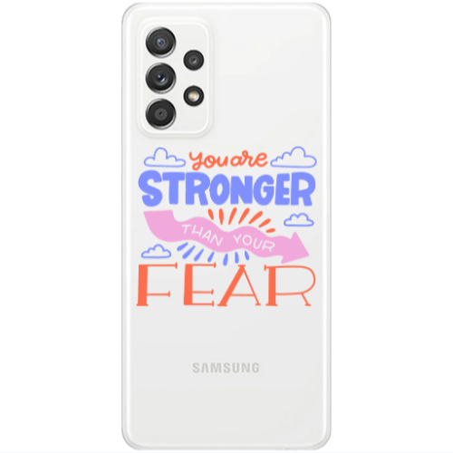 Samsung A53 You are Stronger Transparent Silicone TPU Θήκη