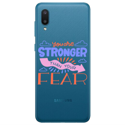 Samsung A02 You are Stronger Transparent Silicone TPU Θήκη