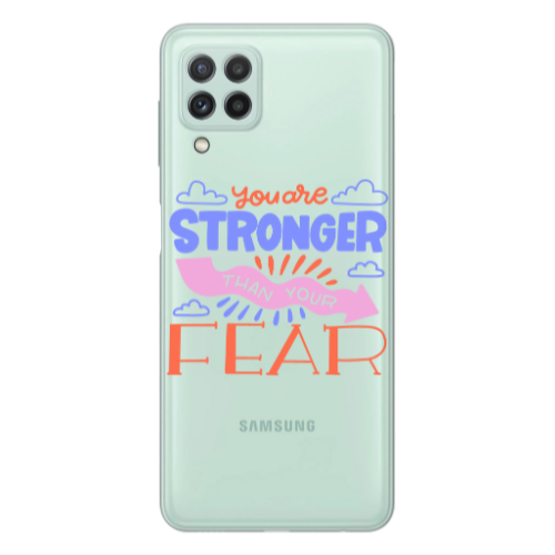 Samsung A22 4G You are Stronger Transparent Silicone TPU Θήκη