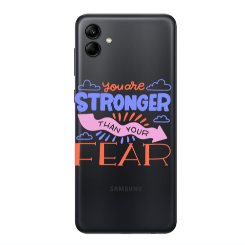 Samsung A04 You are Stronger Transparent Silicone TPU Θήκη