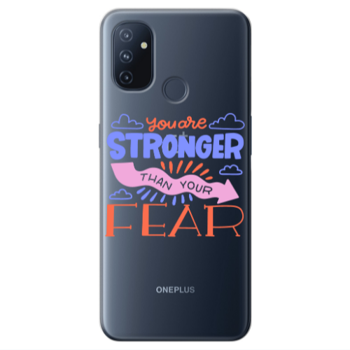 Oneplus Nord 100 You are Stronger Transparent Silicone TPU Θήκη