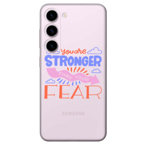 Samsung S23 You are Stronger Transparent Silicone TPU Θήκη