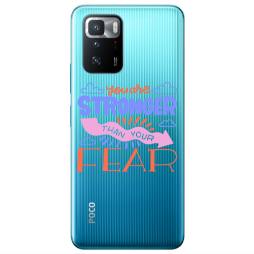 Xiaomi Poco X3 GT You are Stronger Transparent Silicone TPU Θήκη