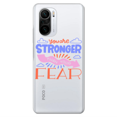 Xiaomi Poco F3 You are Stronger Transparent Silicone TPU Θήκη
