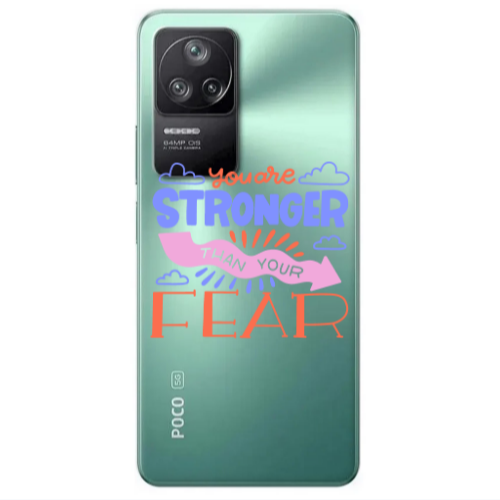 Xiaomi Poco F4 You are Stronger Transparent Silicone TPU Θήκη