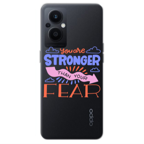 Oppo Reno 7 Lite You are Stronger Transparent Silicone TPU Θήκη