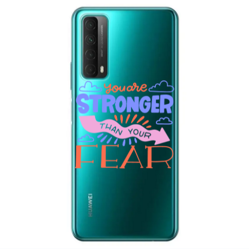 Huawei P Smart 2021 You are Stronger Transparent Silicone TPU Θήκη