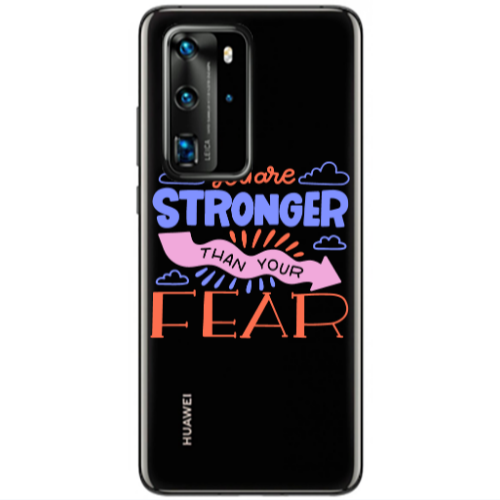 Huawei P40 Pro You are Stronger Transparent Silicone TPU Θήκη