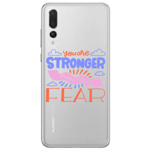 Huawei P20 Pro You are Stronger Transparent Silicone TPU Θήκη
