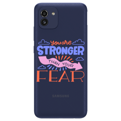Samsung A03 You are Stronger Transparent Silicone TPU Θήκη