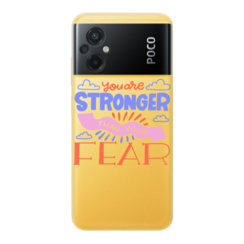 Xiaomi Poco M5 You are Stronger Transparent Silicone TPU Θήκη
