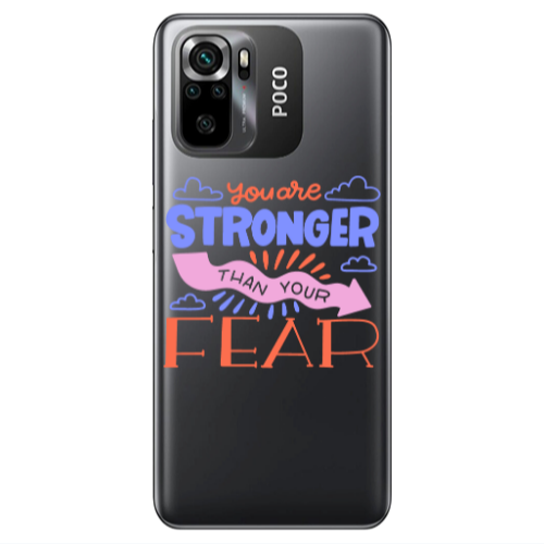 Xiaomi Poco M5 s You are Stronger Transparent Silicone TPU Θήκη