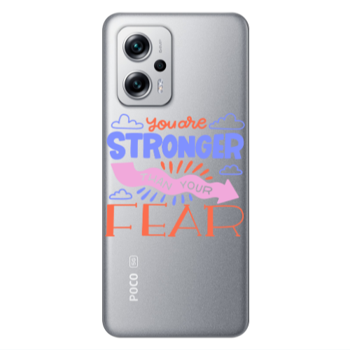 Xiaomi Poco X4 GT You are Stronger Transparent Silicone TPU Θήκη