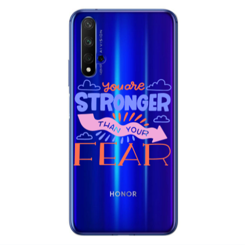Huawei Nova 5 T You are Stronger Transparent Silicone TPU Θήκη