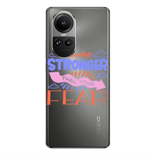 Oppo Reno10 5G You are Stronger Transparent Silicone TPU Θήκη