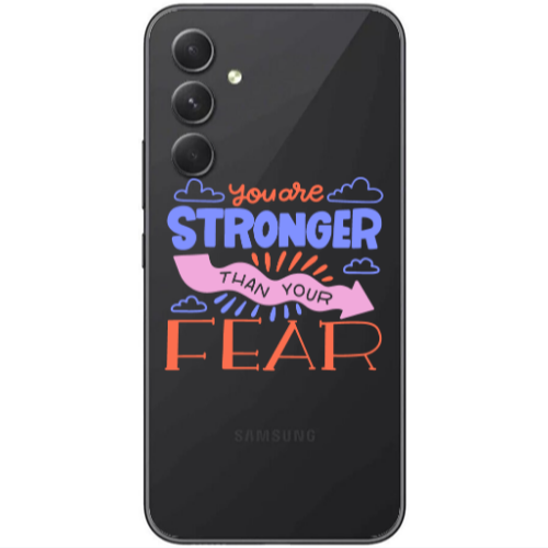 Samsung  Galaxy A05s You are Stronger Transparent Silicone TPU Θήκη