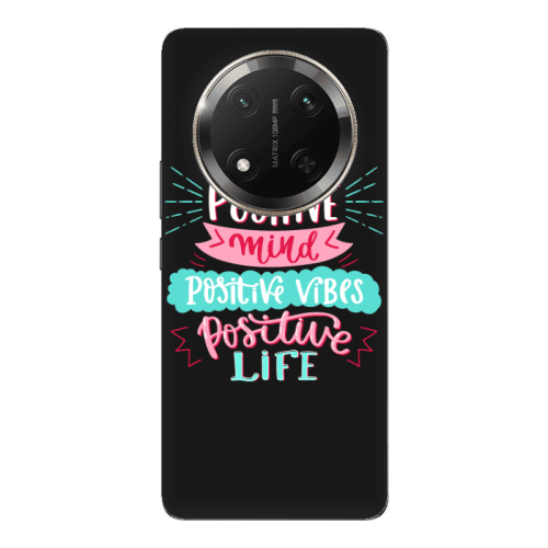 Honor Magic 7 Lite Positive Mind Black Colored Silicone TPU Θήκη