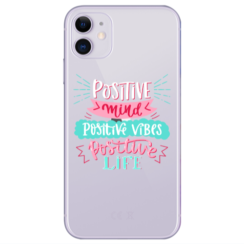 Apple iPhone 11  Positive Mind Transparent Silicone TPU Θήκη