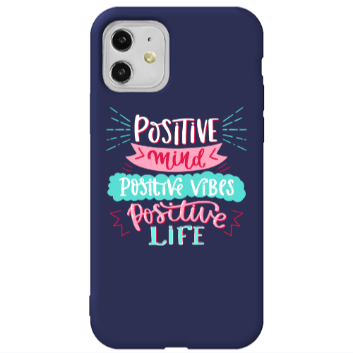 Apple iPhone 11  Positive Mind Dark blue Colored Silicone TPU Θήκη