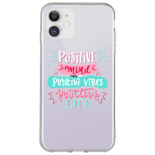 Apple iPhone 12 Positive Mind Transparent Silicone TPU Θήκη