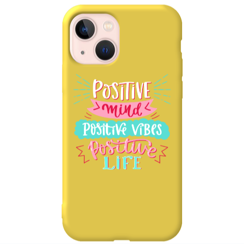 Apple iPhone 13 Positive Mind Yellow Colored Silicone TPU Θήκη