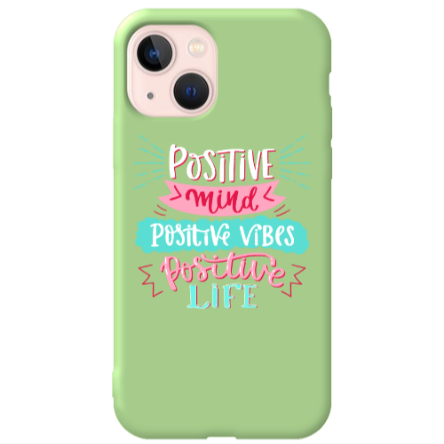 Apple iPhone 13 Positive Mind Light Green Colored Silicone TPU Θήκη