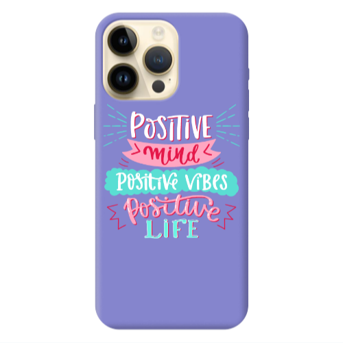 Apple iPhone 13 Pro Max Positive Mind Purple Colored Silicone TPU Θήκη