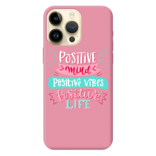 Apple iPhone 13 Pro Max Positive Mind Pink Colored Silicone TPU Θήκη