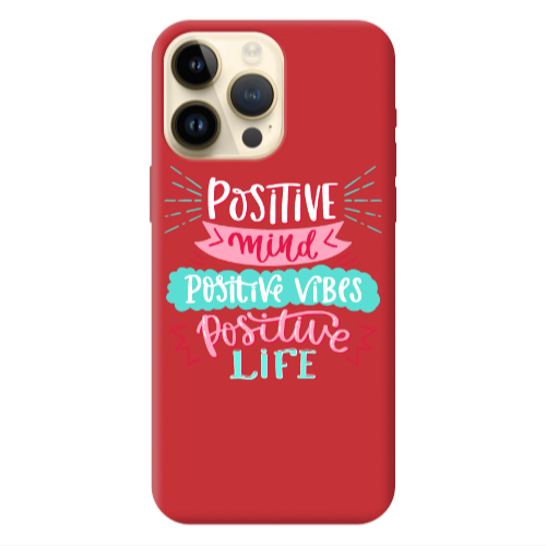 Apple iPhone 13 Pro Max Positive Mind Red Colored Silicone TPU Θήκη