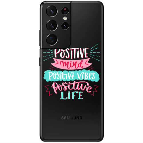 Samsung S21 Ultra Positive Mind Transparent Silicone TPU Θήκη