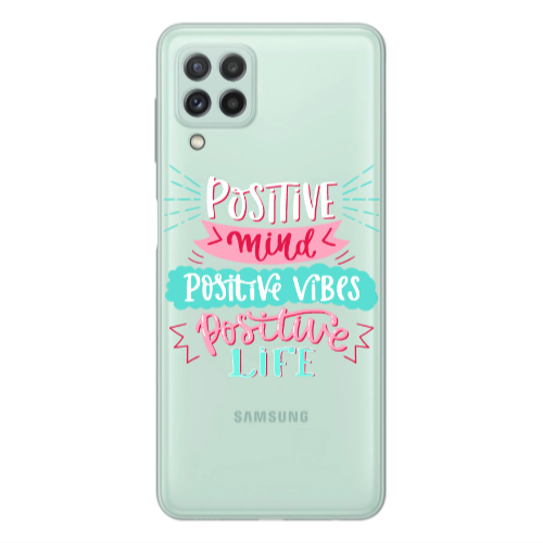 Samsung A22 4G Positive Mind Transparent Silicone TPU Θήκη