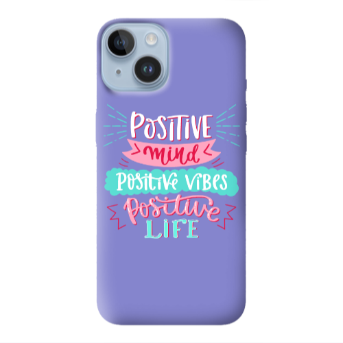 Apple iPhone 14 Plus Positive Mind Purple Colored Silicone TPU Θήκη