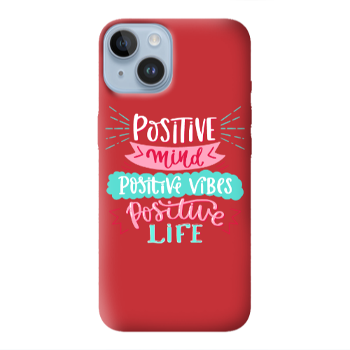 Apple iPhone 14 Plus Positive Mind Red Colored Silicone TPU Θήκη