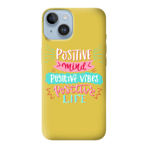 Apple iPhone 14 Plus Positive Mind Yellow Colored Silicone TPU Θήκη