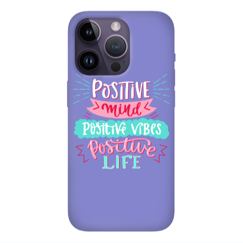 Apple iPhone 14 Pro  Positive Mind Purple Colored Silicone TPU Θήκη