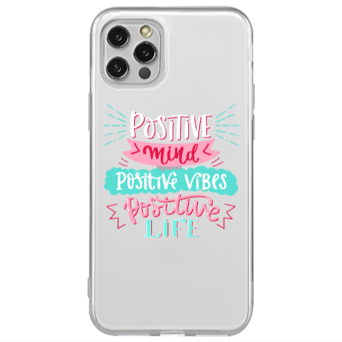 Apple iPhone 12 Pro Positive Mind Transparent Silicone TPU Θήκη