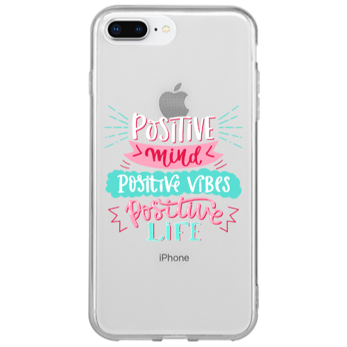 Apple iPhone 7 Plus Positive Mind Transparent Silicone TPU Θήκη