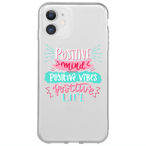 Apple iPhone 12 Mini Positive Mind Transparent Silicone TPU Θήκη
