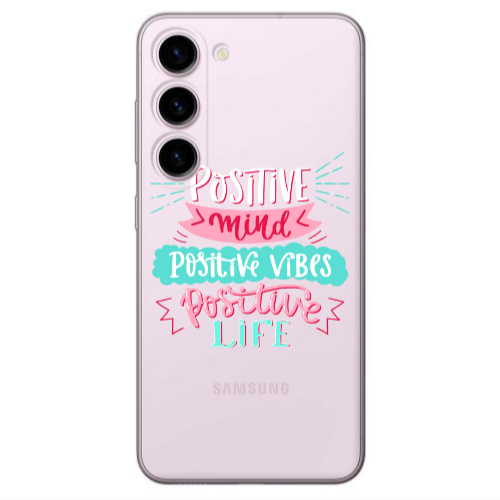 Samsung S23 Positive Mind Transparent Silicone TPU Θήκη