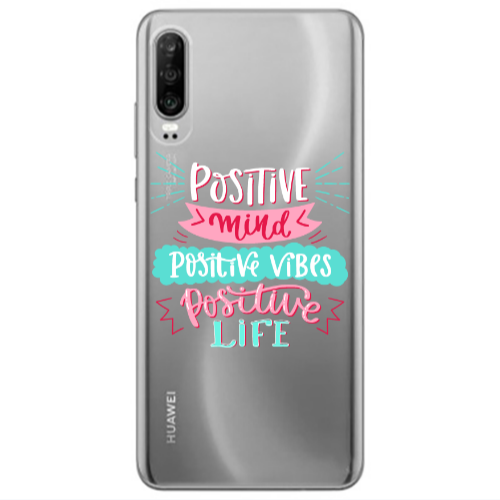 Huawei P30 Positive Mind Transparent Silicone TPU Θήκη