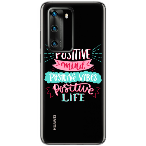 Huawei P40 Positive Mind Transparent Silicone TPU Θήκη