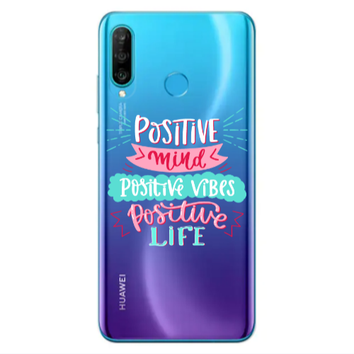 Huawei P30 Lite Positive Mind Transparent Silicone TPU Θήκη